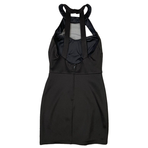 Speechless Black Rhinestone Collar Halter Bodycon Cocktail Dress Sz 3 - Picture 2 of 11